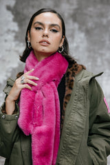 ACCESSOIRE LIVIE PLAIN FUR ROSE ROSE