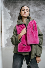 ACCESSOIRE LIVIE PLAIN FUR ROSE ROSE