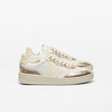 BASKETS FEMME V90 BLANC/DORÉ BLANC/DORÉ