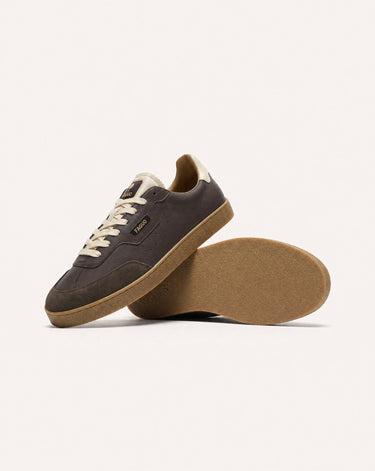 BASKETS HOMME LUMBO LEATHER-SUE MARRON MARRON
