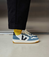 BASKETS HOMME V10 BLANC/BLEU BLANC/BLEU