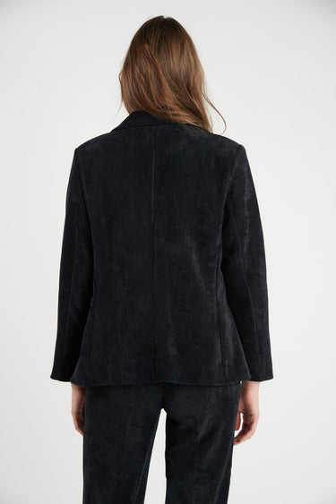 BLAZER FEMME AMPLE FANT VELOUR NOIR NOIR