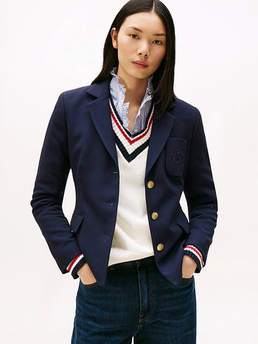 BLAZER FEMME PUNTO TONAL CREST MARINE MARINE