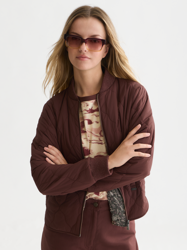 BLOUSON FEMME REVERSIBLE QUILTED MARRON MARRON