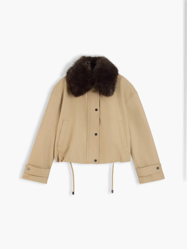 BLOUSON FEMME COTTON JACKET CAMEL CAMEL