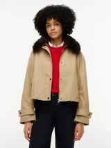 BLOUSON FEMME COTTON JACKET CAMEL CAMEL