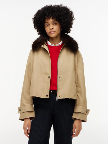 BLOUSON FEMME COTTON JACKET CAMEL CAMEL