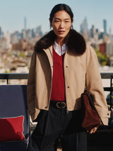 BLOUSON FEMME COTTON JACKET CAMEL CAMEL