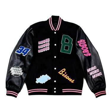 BLOUSON HOMME VARSITY JACKET SIMIL NOIR NOIR