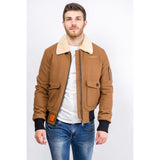 BLOUSON HOMME AVIATOR CAMEL CAMEL