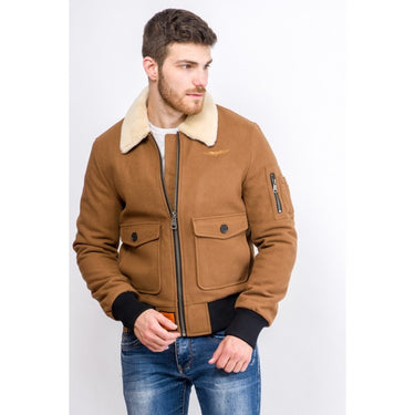 BLOUSON HOMME AVIATOR CAMEL CAMEL