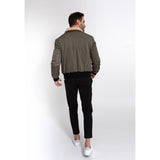 BLOUSON HOMME COL MOUTON KAKI KAKI