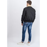 BLOUSON HOMME COL MOUTON MARINE MARINE