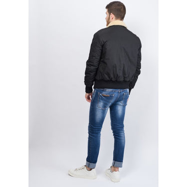 BLOUSON HOMME COL MOUTON MARINE MARINE