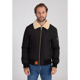 BLOUSON HOMME COL MOUTON NOIR NOIR
