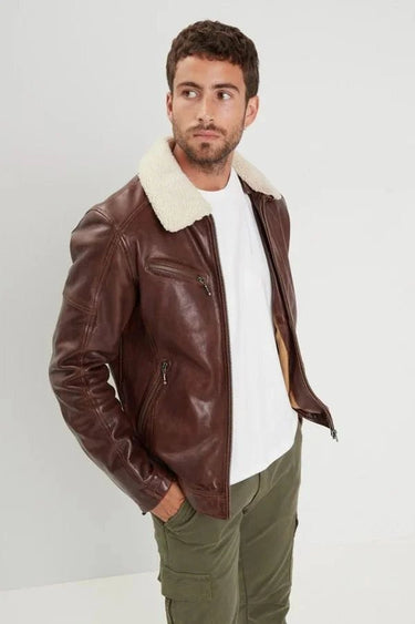 BLOUSON HOMME FAKE FUR DARK COGNAC Dark Cognac