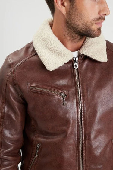BLOUSON HOMME FAKE FUR DARK COGNAC Dark Cognac