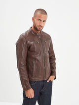 BLOUSON HOMME GAFINO LAMB VITA MARRON MARRON