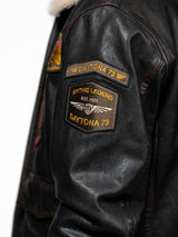 BLOUSON HOMME MOCK LAMB ERMIS NOIR NOIR