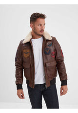 BLOUSON HOMME MYTHIC FUR SHEEP MARRON MARRON