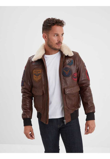 BLOUSON HOMME MYTHIC FUR SHEEP MARRON MARRON