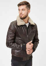 BLOUSON HOMME PILOT MARRON MARRON