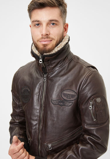 BLOUSON HOMME PILOT MARRON MARRON