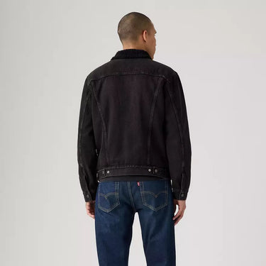 BLOUSON HOMME SHERPA TRUCKER NOIR DELAVE NOIR DELAVE