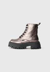 BOTTES FEMME ASPEN LACE UP METAL METAL