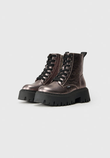 BOTTES FEMME ASPEN LACE UP METAL METAL