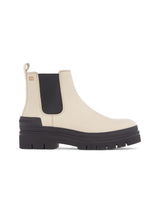 BOTTES FEMME CASUAL LEATHER FLAT CREME CREME