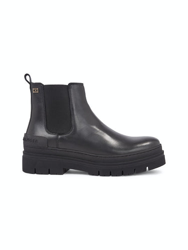 BOTTES FEMME CASUAL LEATHER FLAT NOIR NOIR