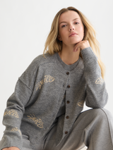 CARDIGAN FEMME CREW GRIS GRIS