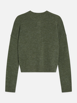 CARDIGAN FEMME FUZZY RELAXED VERT VERT