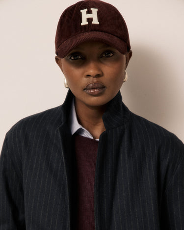Casquette Hartford Cap velours côtelé bordeaux – vue 4
