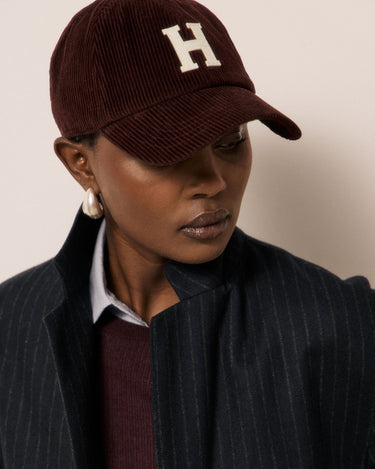 Casquette Hartford Cap velours côtelé bordeaux – vue 6