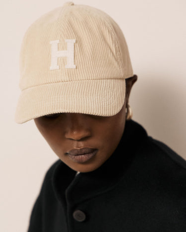 Casquette Hartford Cap velours côtelé crème – vue 4