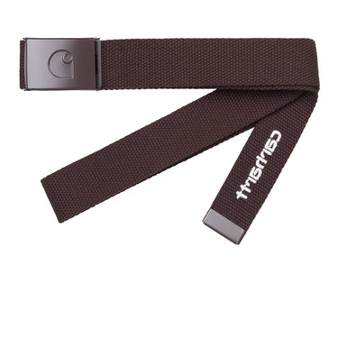 CEINTURE C-LOGO BELT TONAL MARRON MARRON