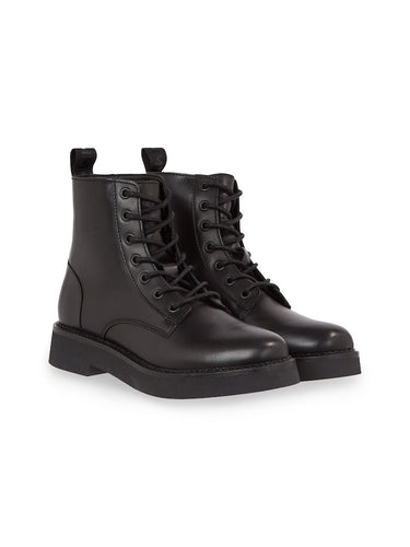 CHAUSSURES FEMME LACE UP FLAT BOO NOIR NOIR