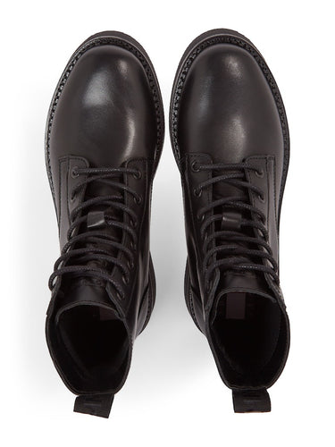 CHAUSSURES FEMME LACE UP FLAT BOO NOIR NOIR