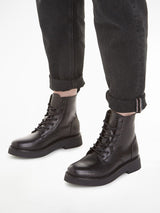 CHAUSSURES FEMME LACE UP FLAT BOO NOIR NOIR
