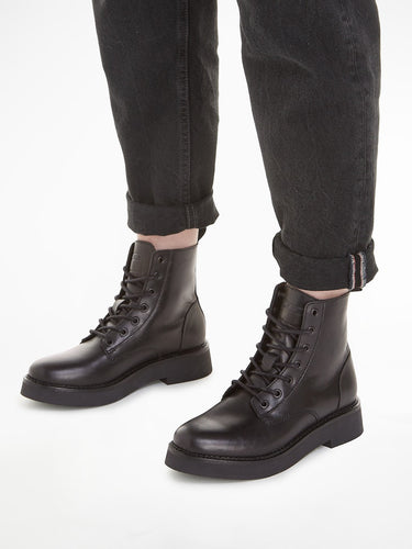 CHAUSSURES FEMME LACE UP FLAT BOO NOIR NOIR