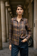 CHEMISE FEMME CALI CHECKS CINNAMON CINNAMON