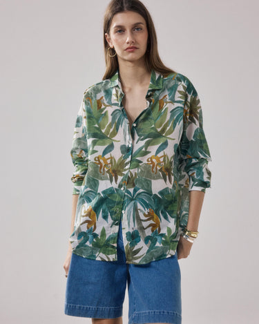 CHEMISE FEMME CHARLOT WHITE & GREEN 01 WHITE & GREEN 01