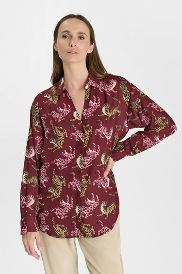 CHEMISE FEMME RORY BURGUNDY BURGUNDY