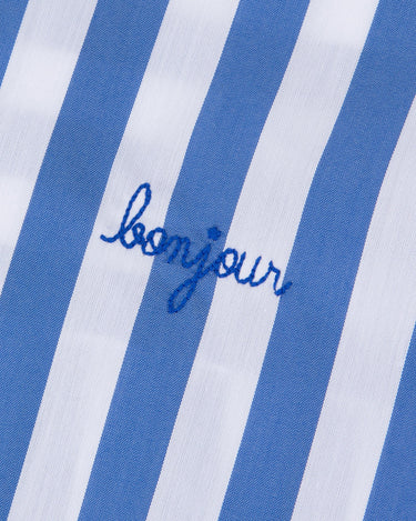 CHEMISE FEMME BONJOUR BLEU/BLANCHE BLEU/BLANCHE
