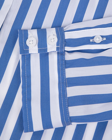 CHEMISE FEMME BONJOUR BLEU/BLANCHE BLEU/BLANCHE