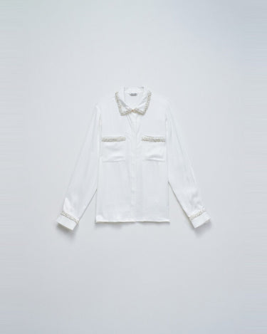 CHEMISE FEMME TWEED BLANC BLANC