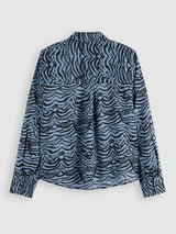 CHEMISE FEMME PRINTED RELAXED BLEU BLEU