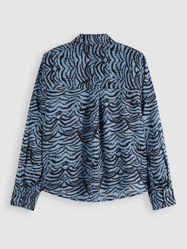 CHEMISE FEMME PRINTED RELAXED BLEU BLEU